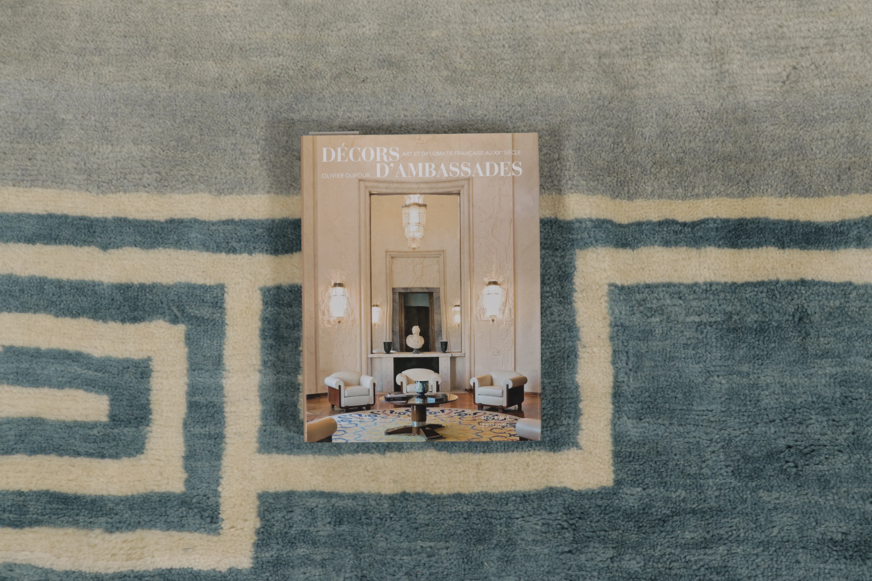 Oversized Vintage French Deco Rug