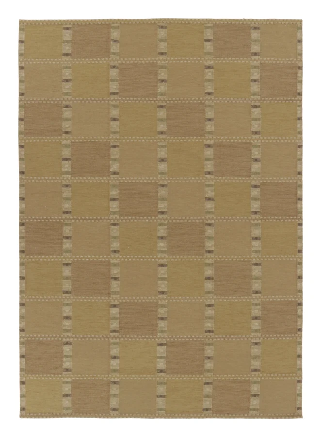 Rug & Kilim Scandinavian Custom Flatweave Rug with Geometric Design