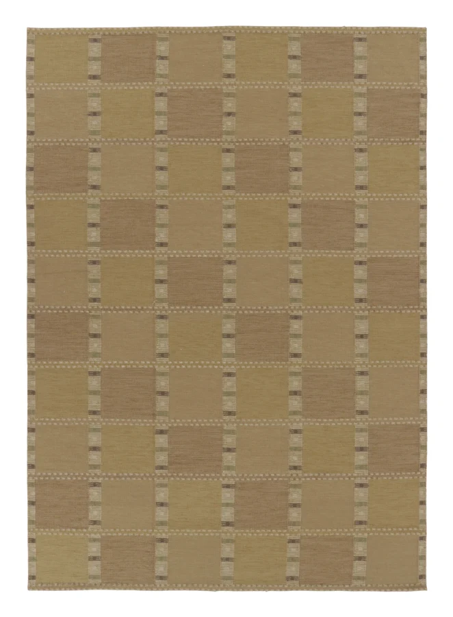 Rug & Kilim Scandinavian Custom Flatweave Rug with Geometric Design