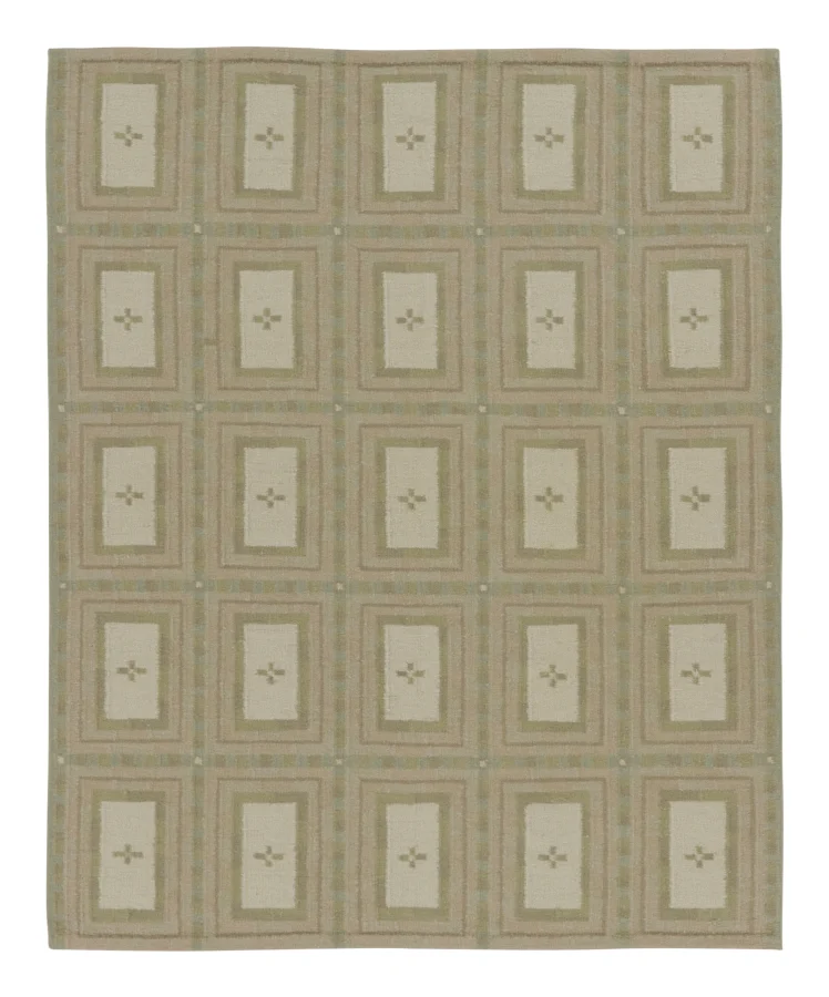 Rug & Kilim's Contemporary Scandinavian Rug with Architectural Panel Design