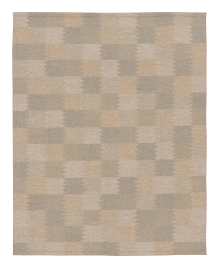 Rug & Kilim's Contemporary Scandinavian Geometric Flatweave with Neutral Design