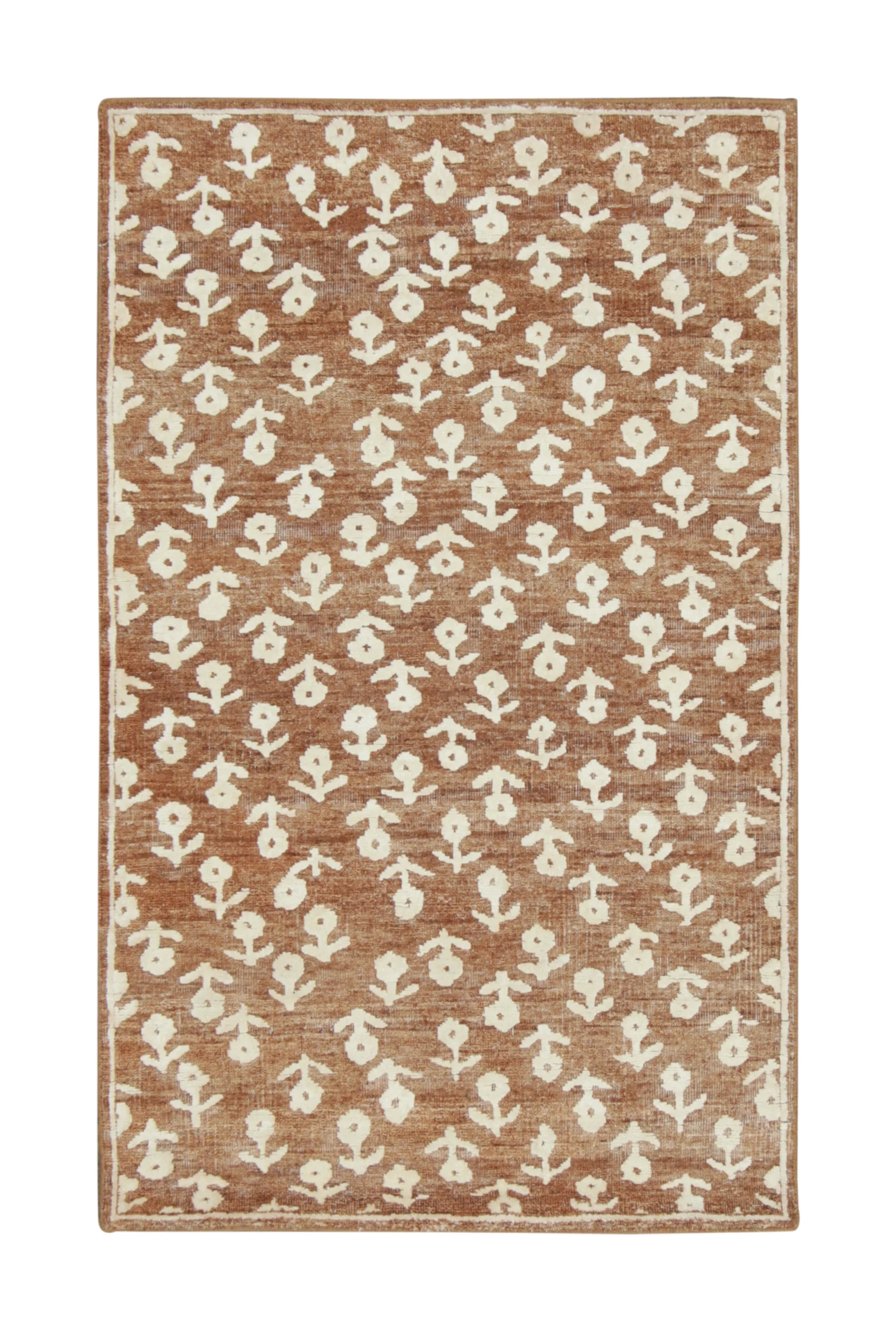 Block Print Floral Rug