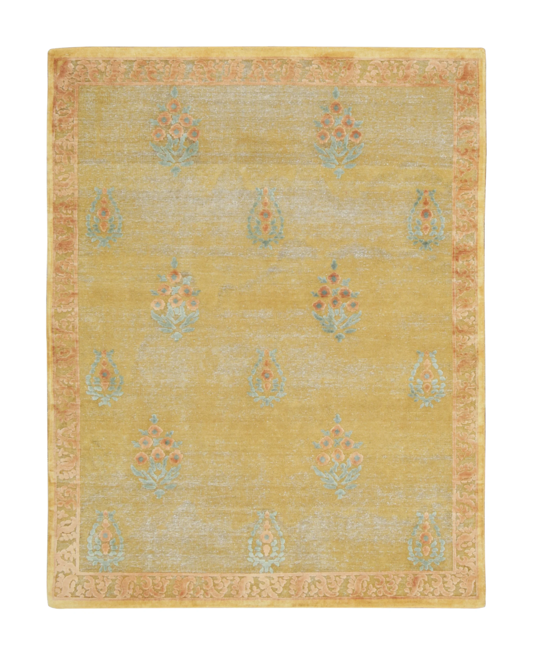 Block Print Floral Rug