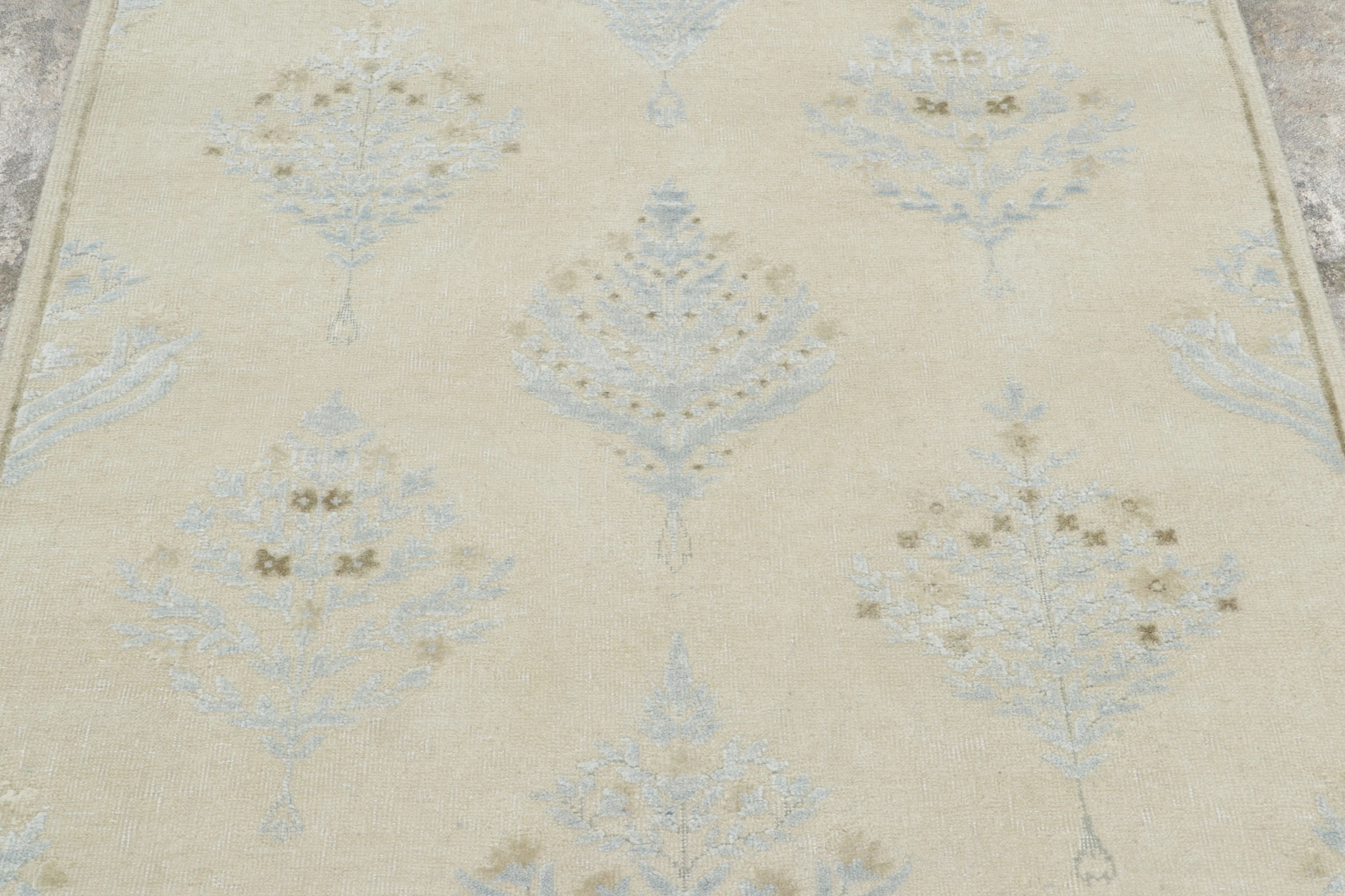 Block Print Square Floral Rug