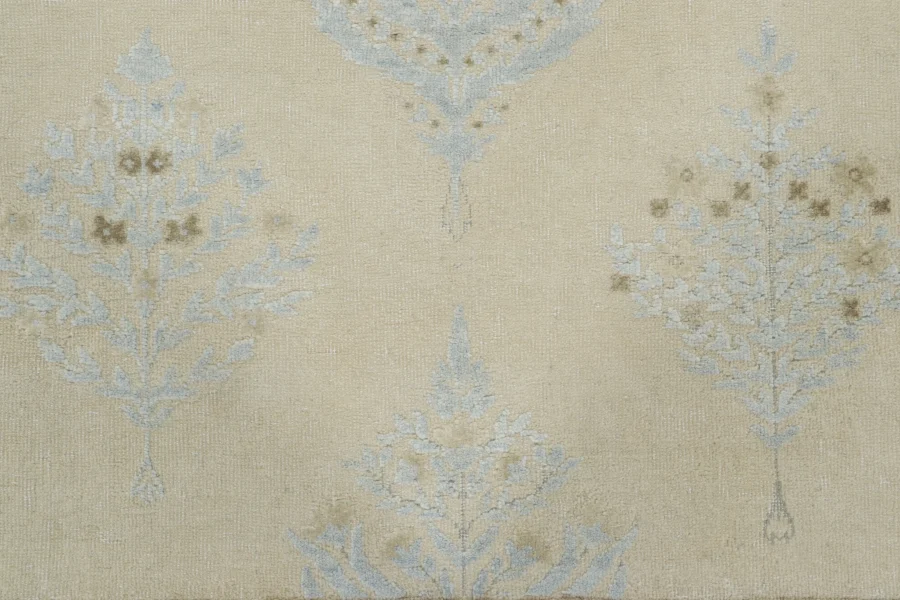 Block Print Square Floral Rug
