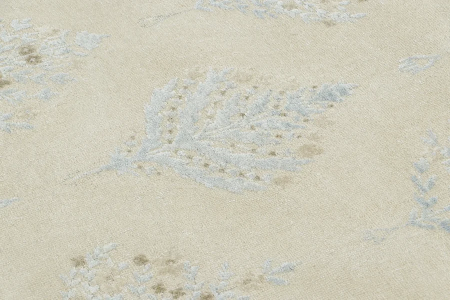 Block Print Square Floral Rug