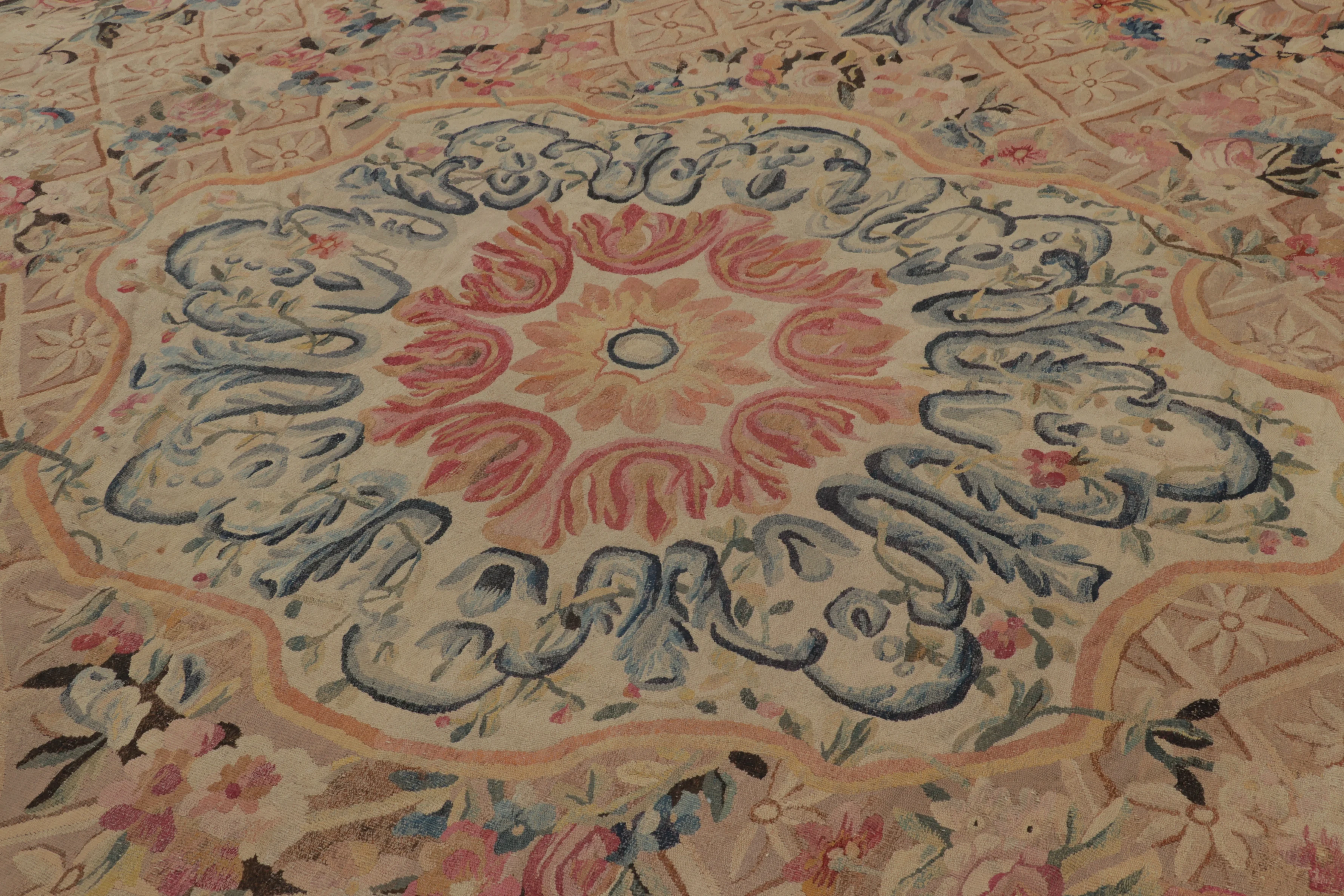 Oversized Antique French Aubusson Rug