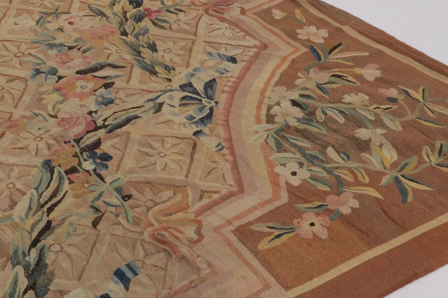 Oversized Antique French Aubusson Rug