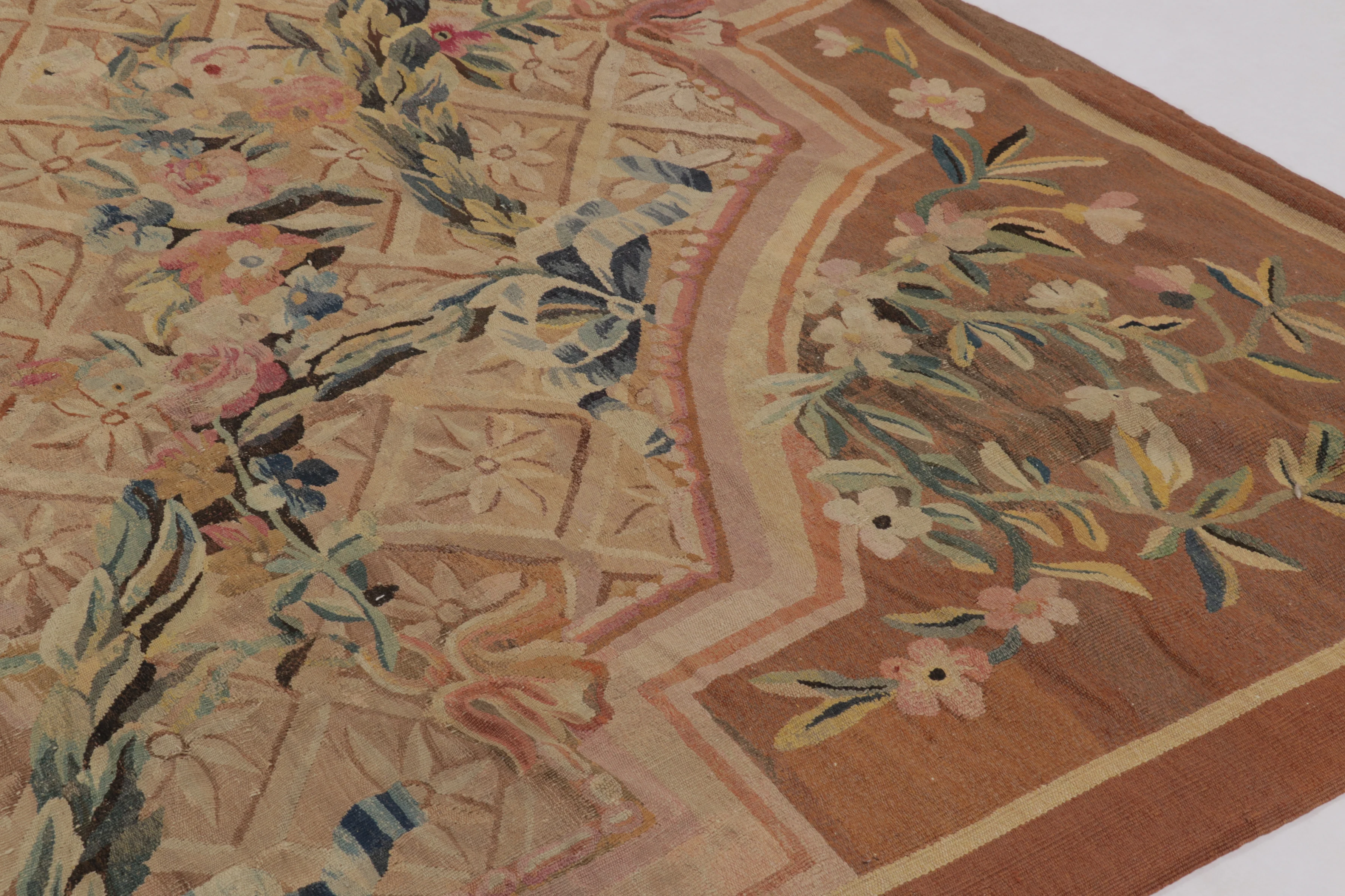 Oversized Antique French Aubusson Rug