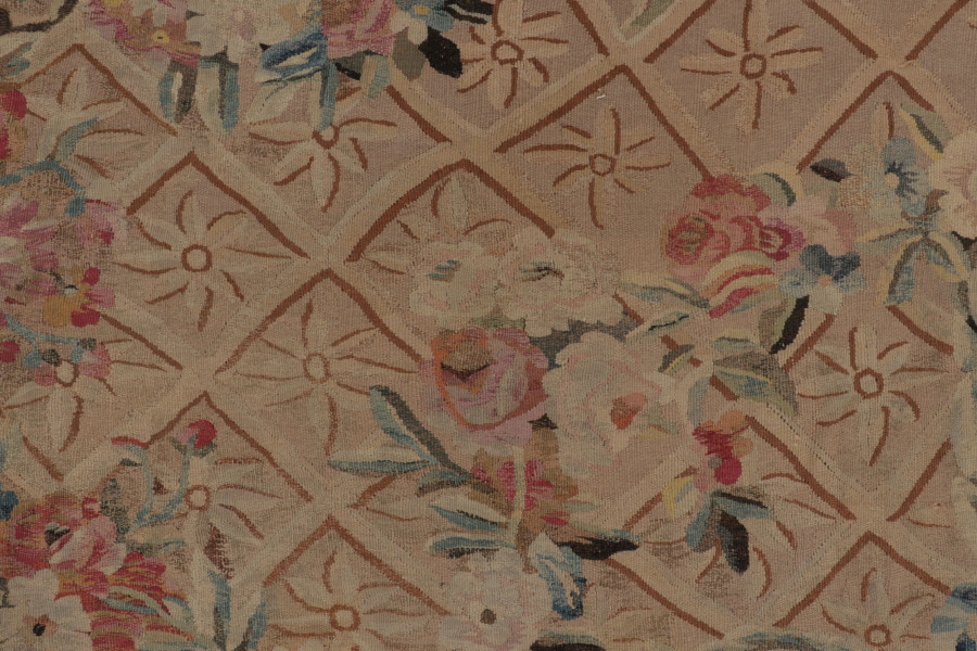 Oversized Antique French Aubusson Rug