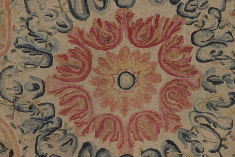 Oversized Antique French Aubusson Rug
