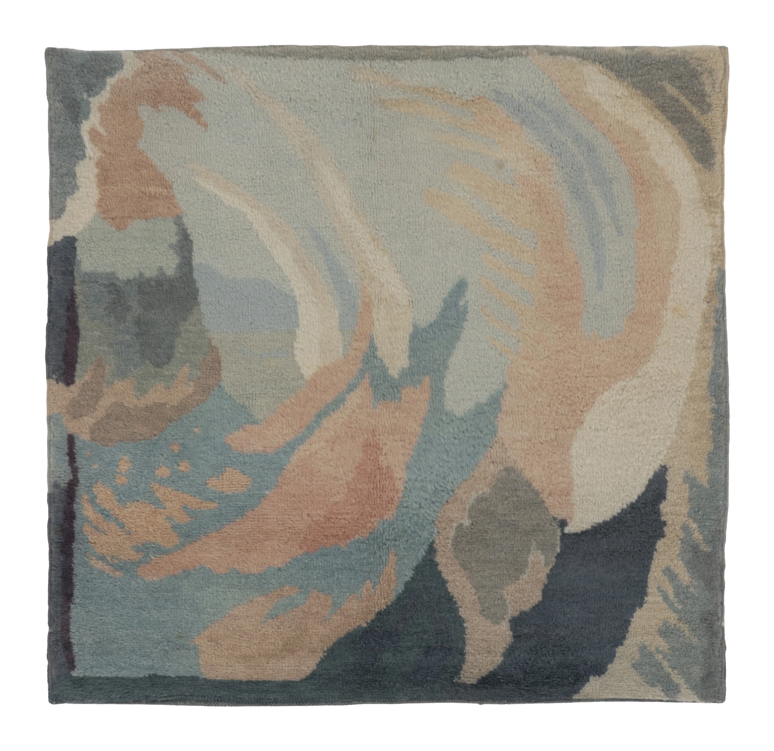 Antique French Art Deco Abstract Square Rugs