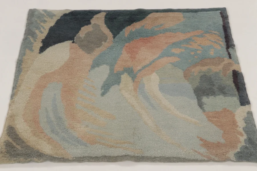 Antique French Art Deco Abstract Square Rugs