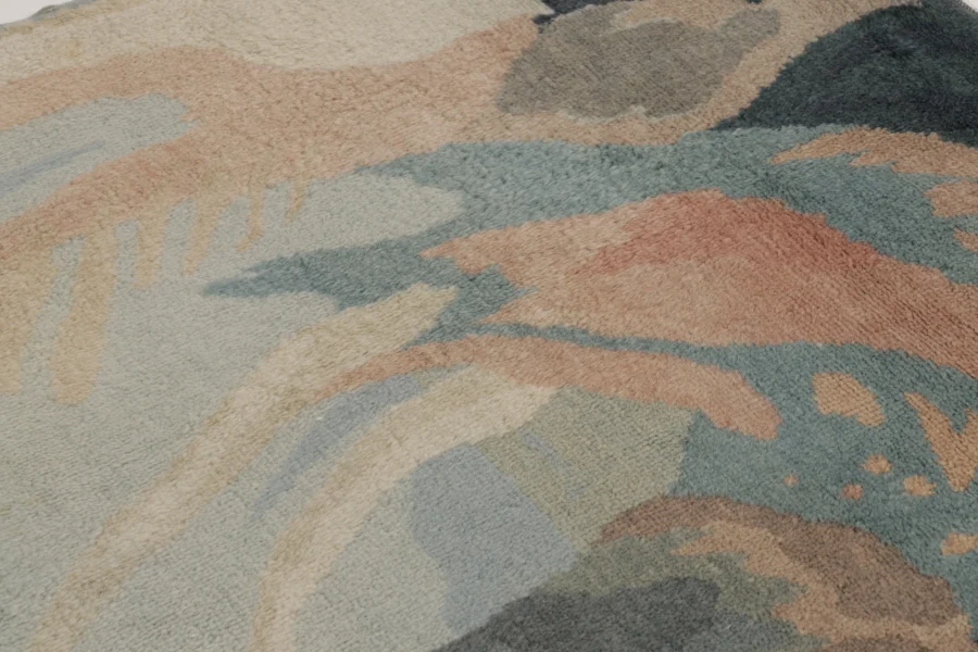 Antique French Art Deco Abstract Square Rugs