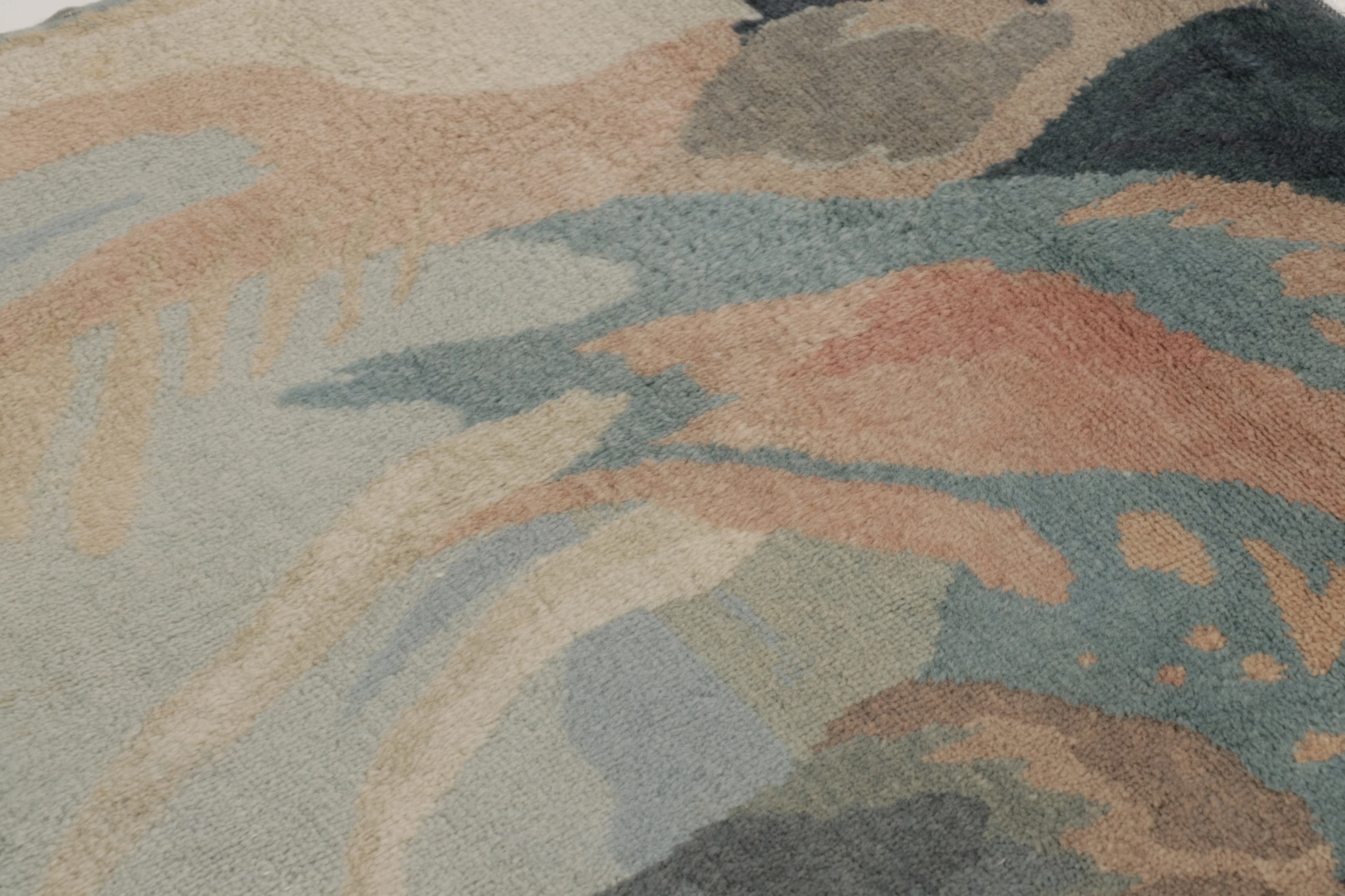 Antique French Art Deco Abstract Square Rugs