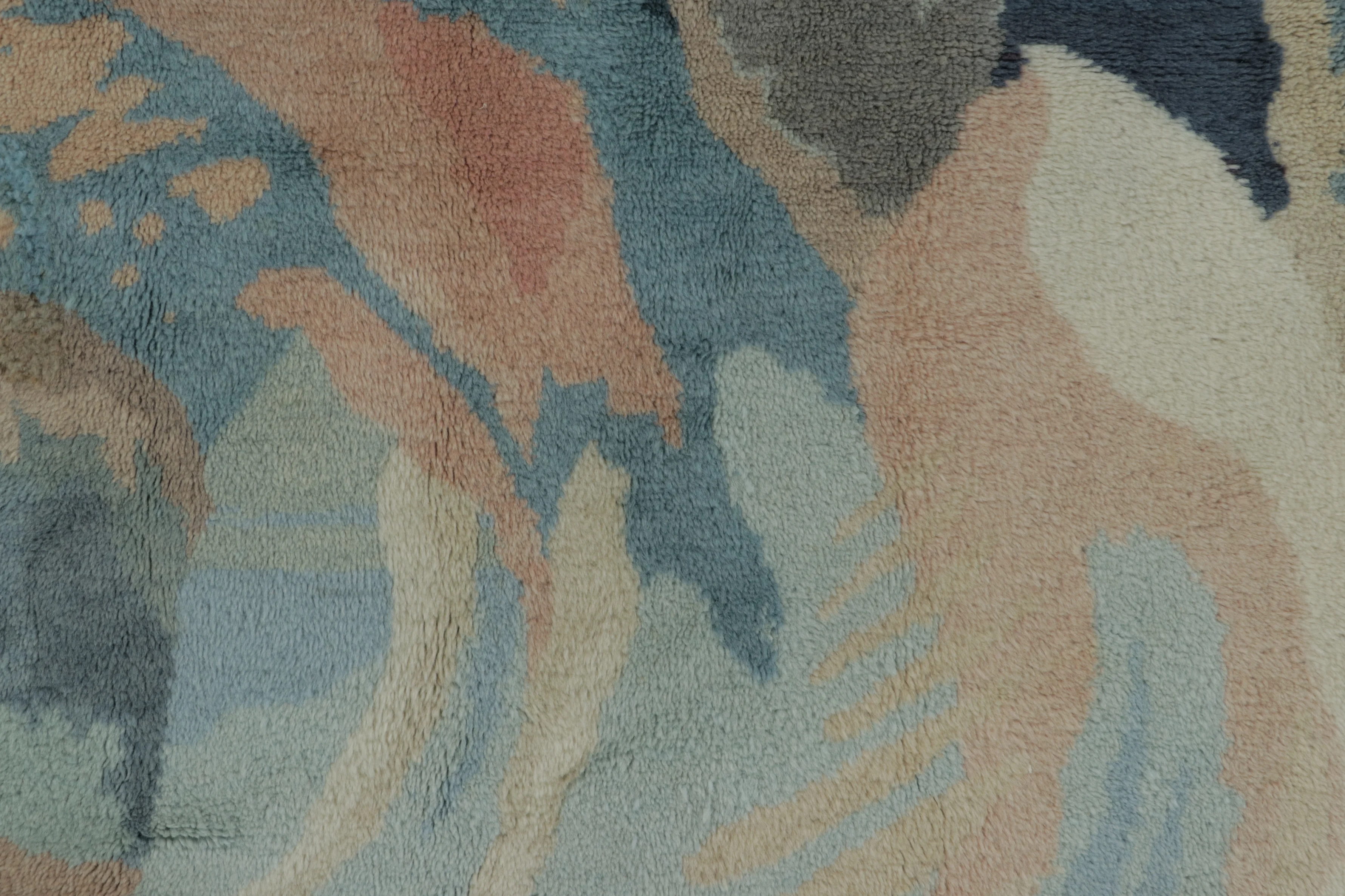 Antique French Art Deco Abstract Square Rugs