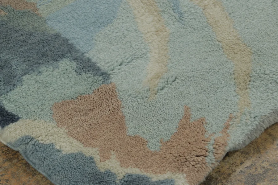 Antique French Art Deco Abstract Square Rugs