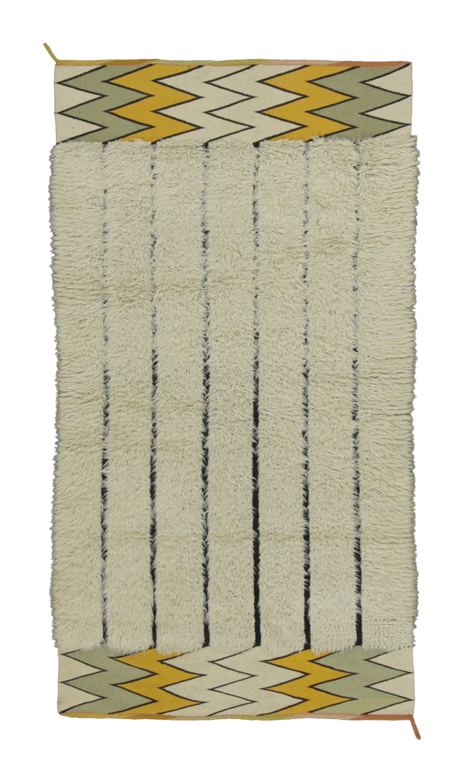 Vintage Scandinavian Geometric Rug