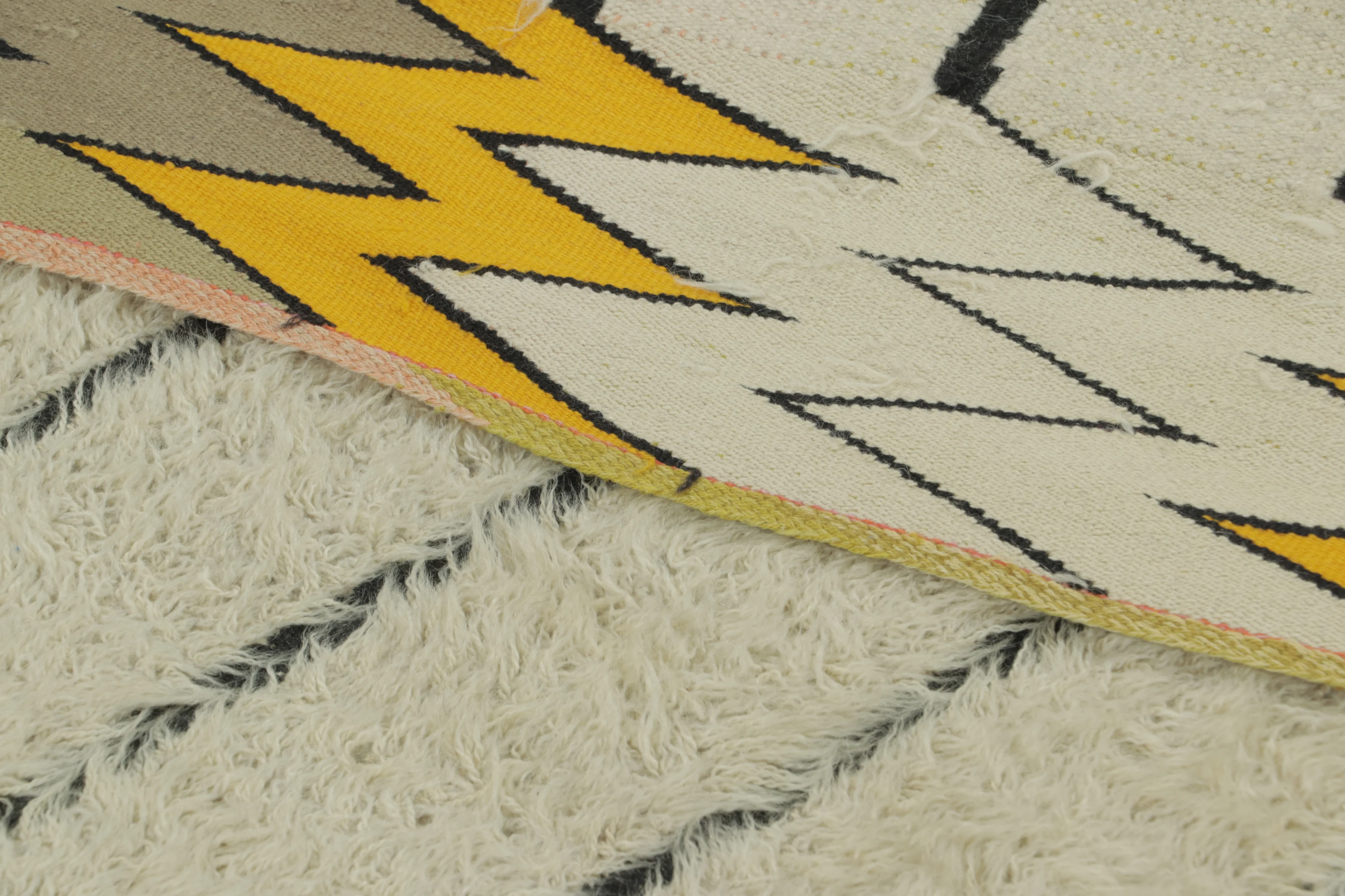 Vintage Scandinavian Geometric Rug