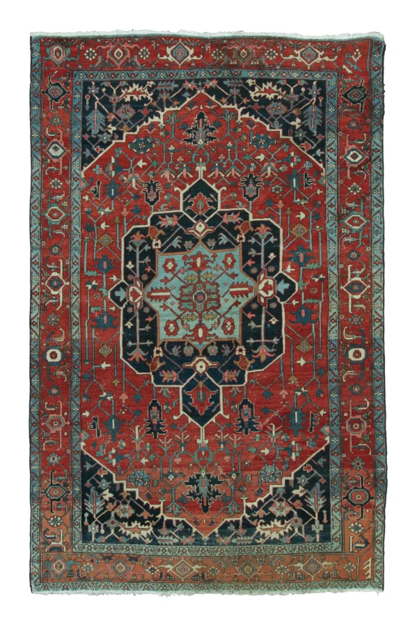 Antique Persian Karaje Rug with Stately Medallion & Classic Motifs - Rug & Kilim