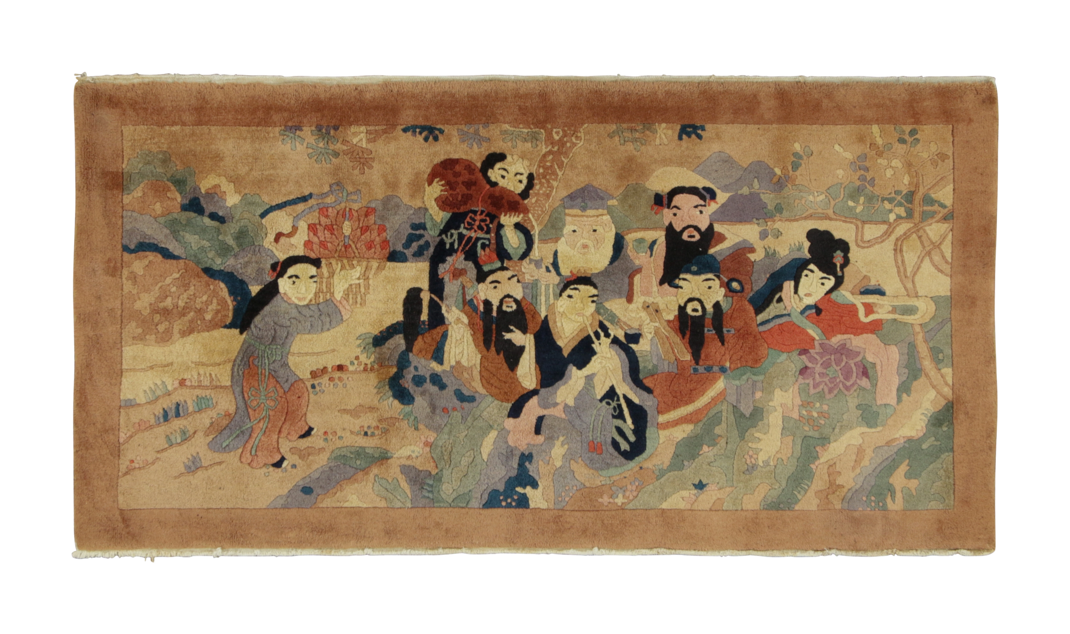 Vintage Chinese Pictorial Runner
