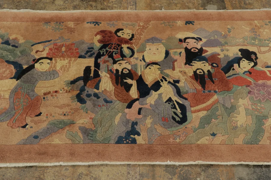 Vintage Chinese Pictorial Runner