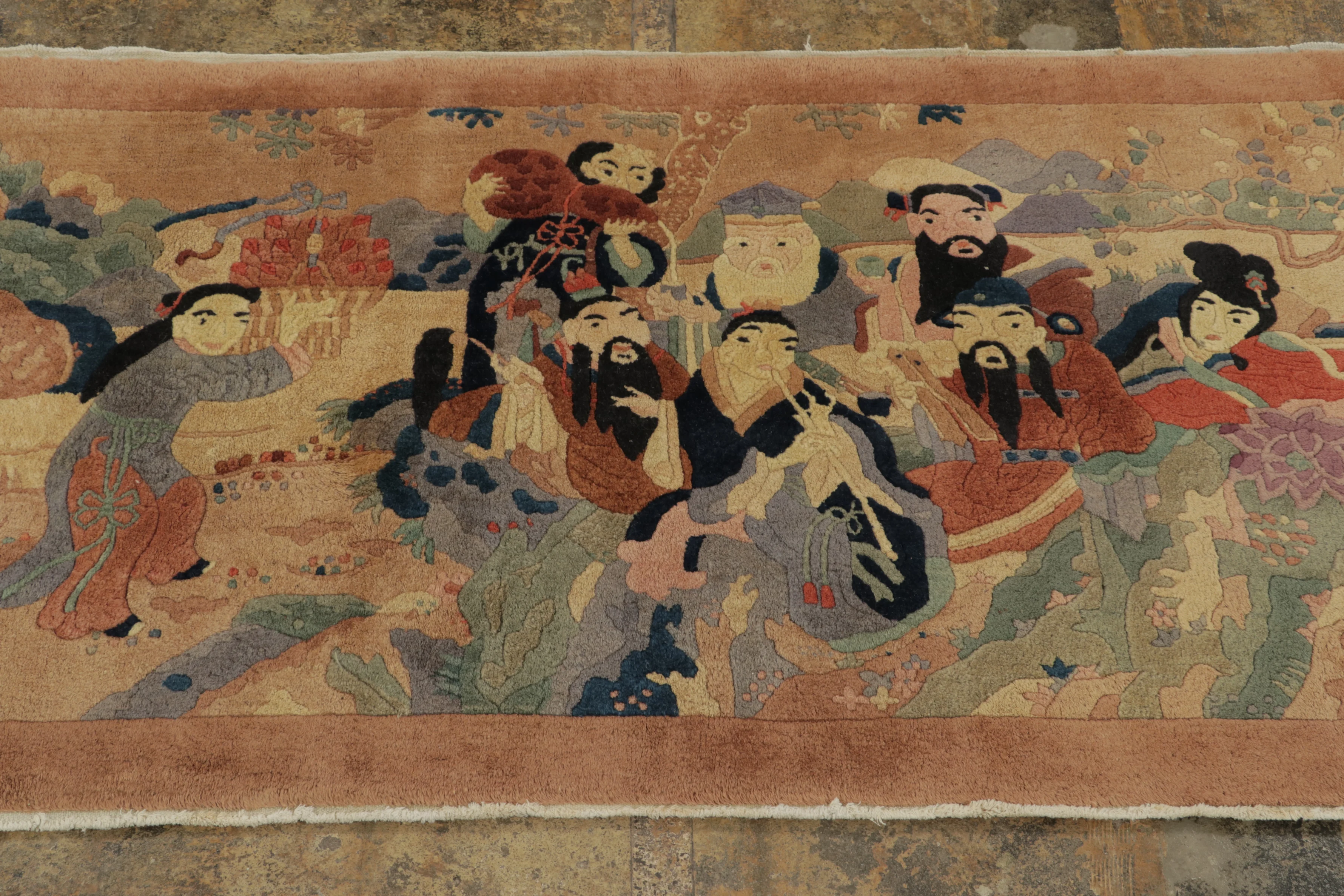 Vintage Chinese Pictorial Runner