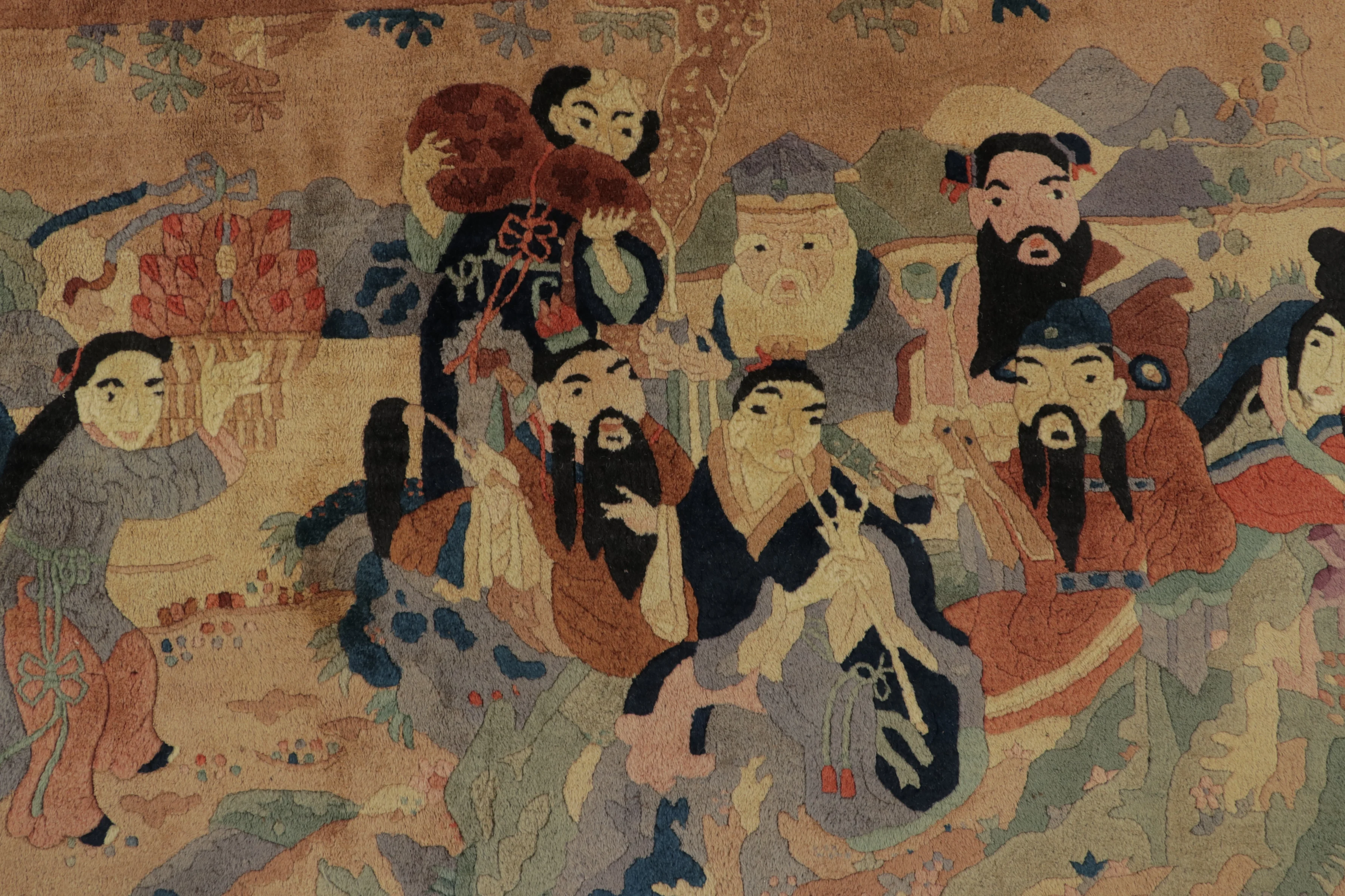 Vintage Chinese Pictorial Runner