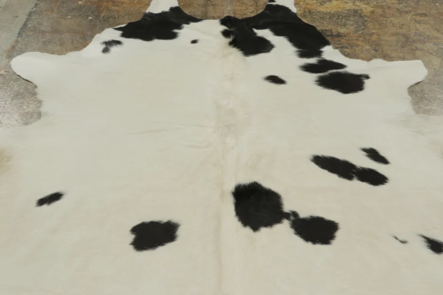 Hover image of Rug & Kilim’s Contemporary Cowhide Rug in Bold Black & White