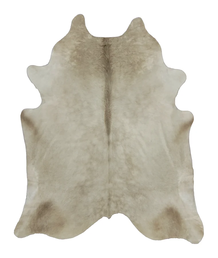 Rug & Kilim’s Contemporary Cowhide Rug in Soft Beige & Brown Tones