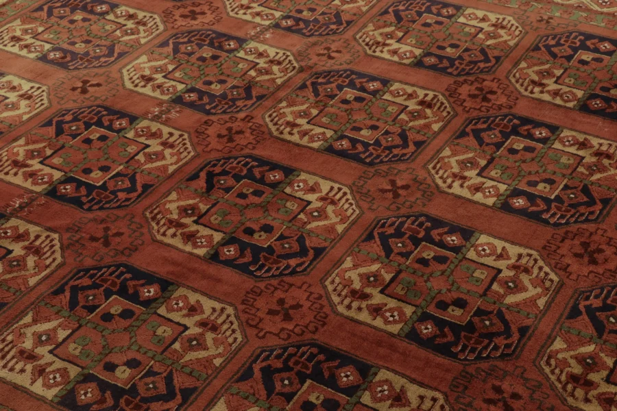 Antique Hooked Tetex European Rug