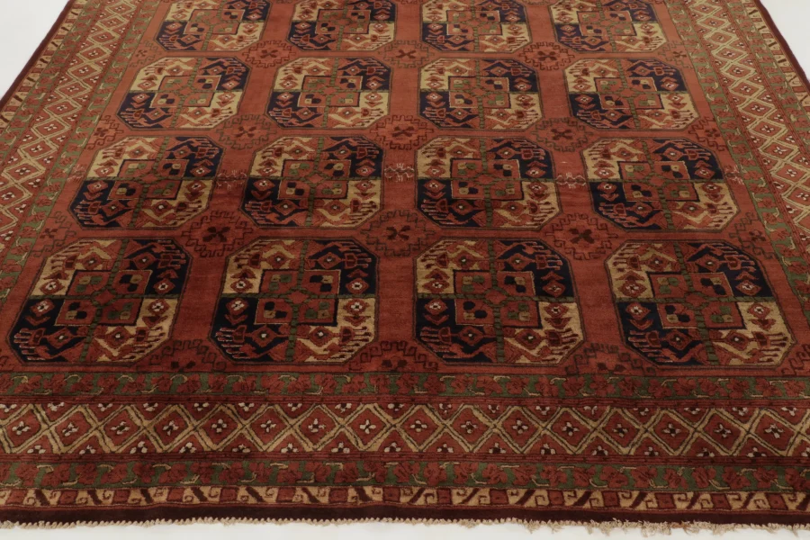Antique Hooked Tetex European Rug