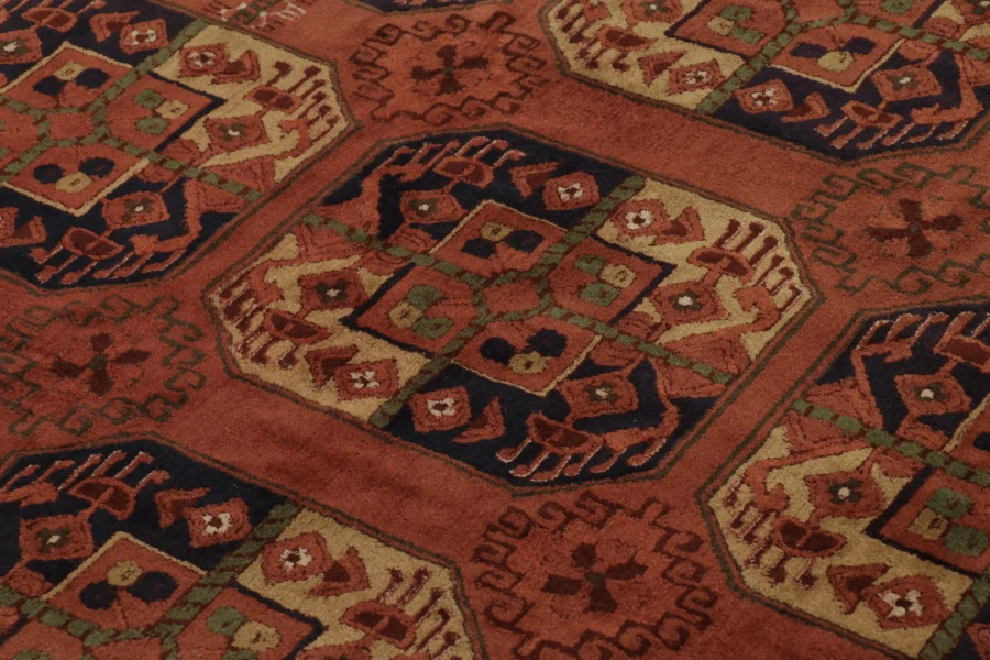 Antique Hooked Tetex European Rug