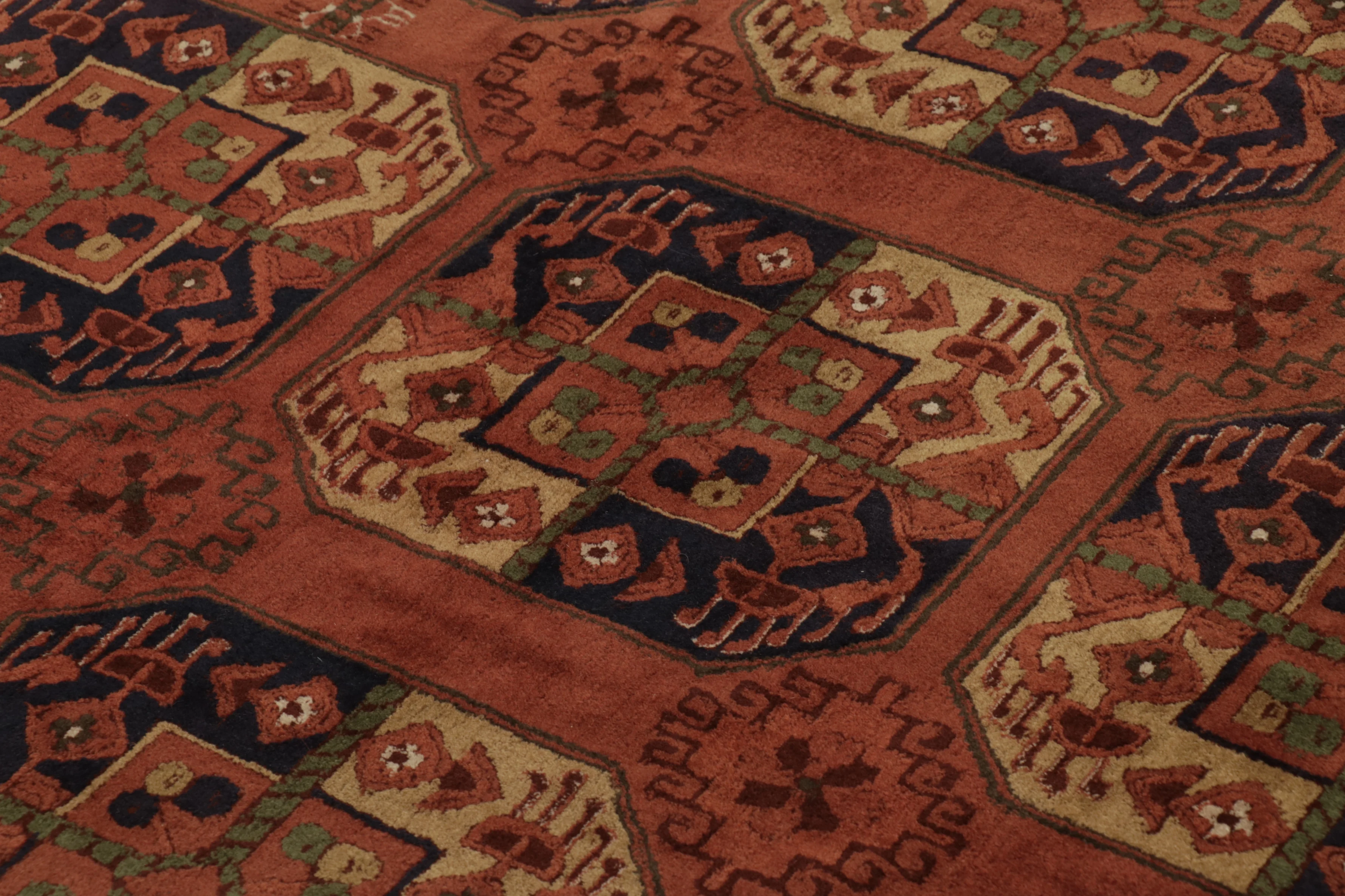 Antique Hooked Tetex European Rug