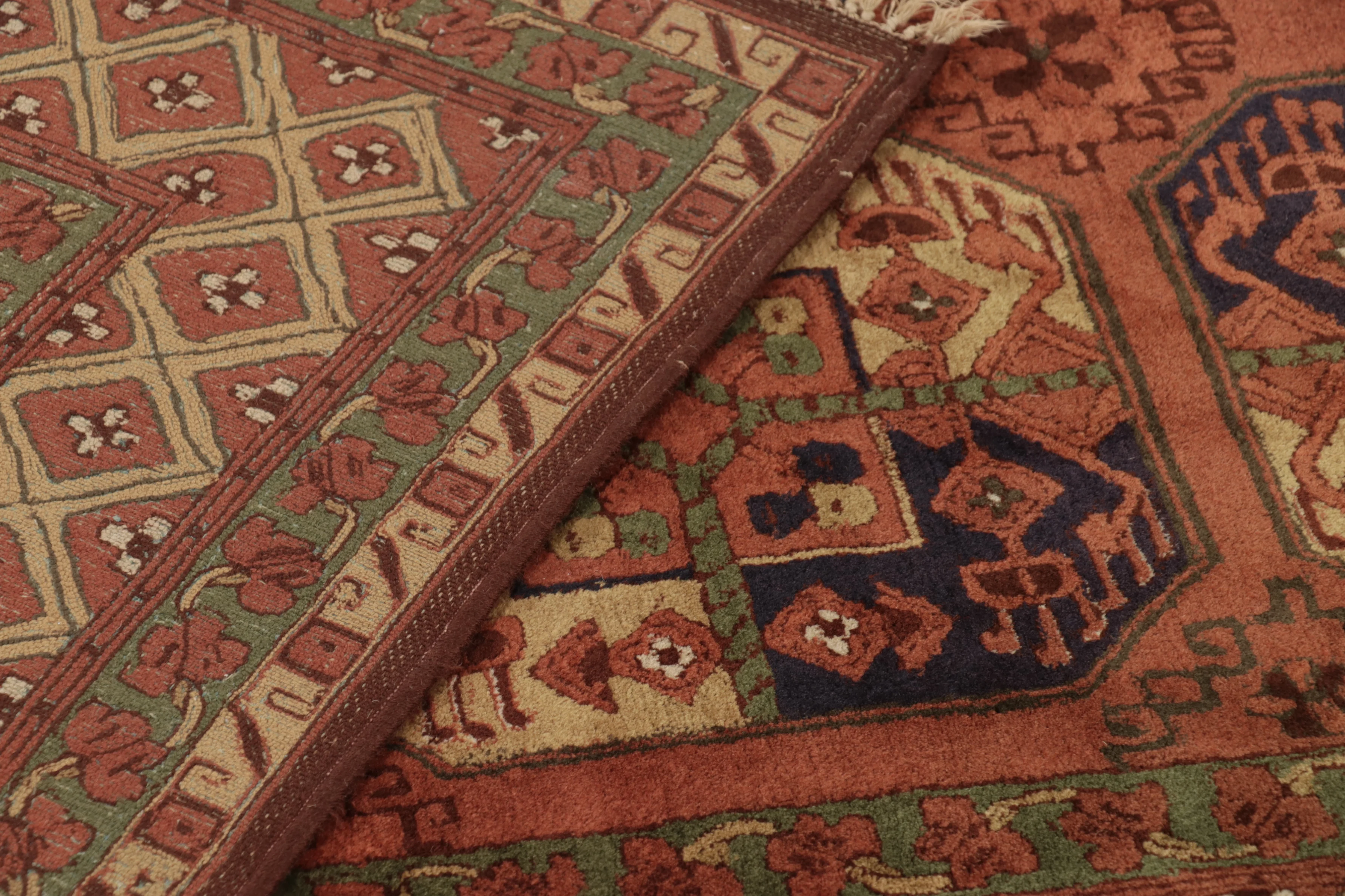 Antique Hooked Tetex European Rug