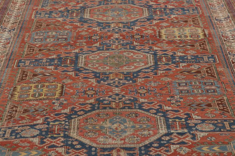 Vintage Soumak Dragon Geometric Rug