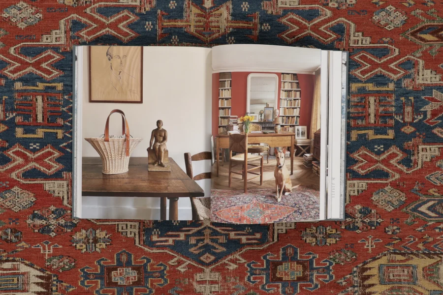 Vintage Soumak Dragon Geometric Rug