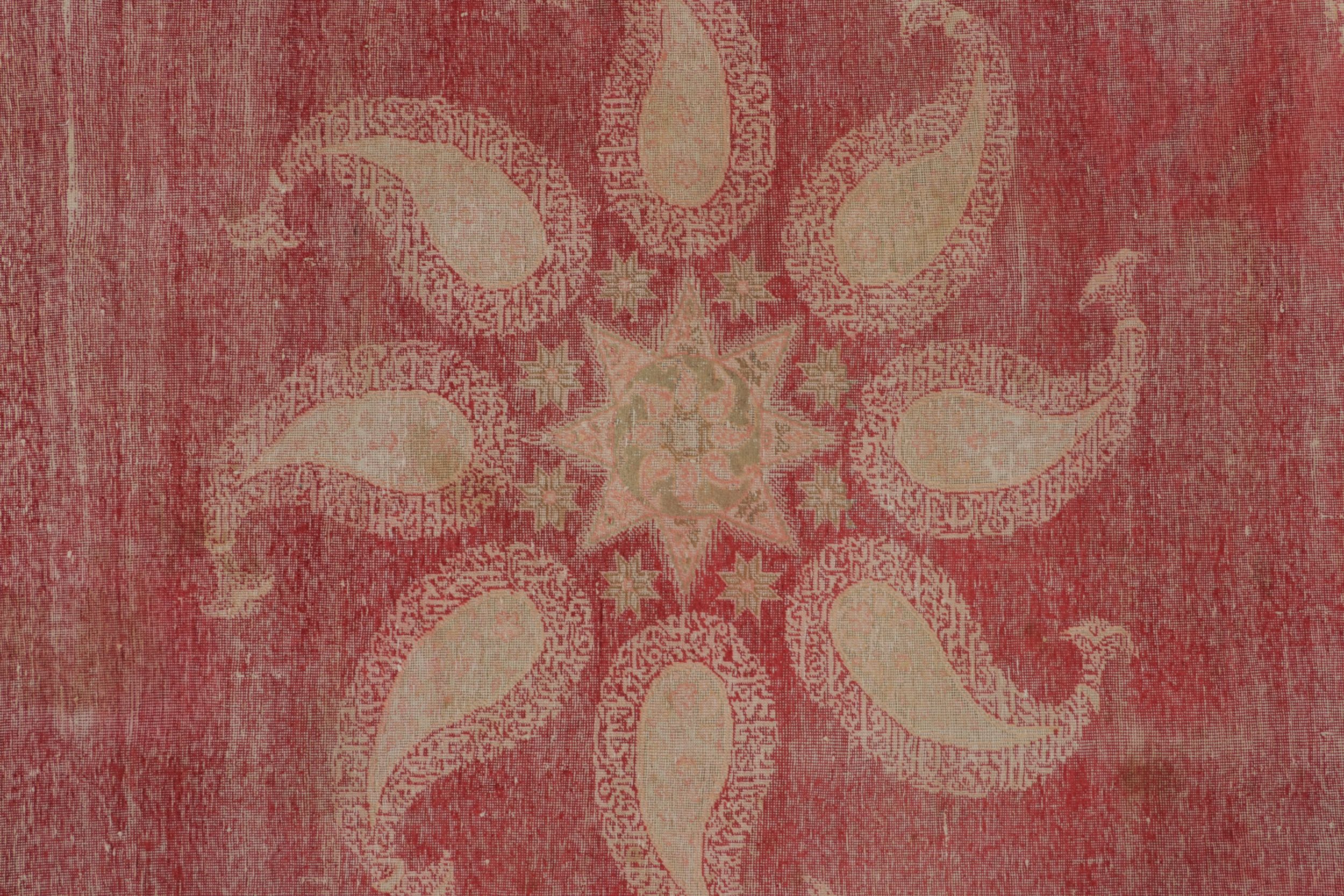 Vintage Anatolian Distressed Square Rug