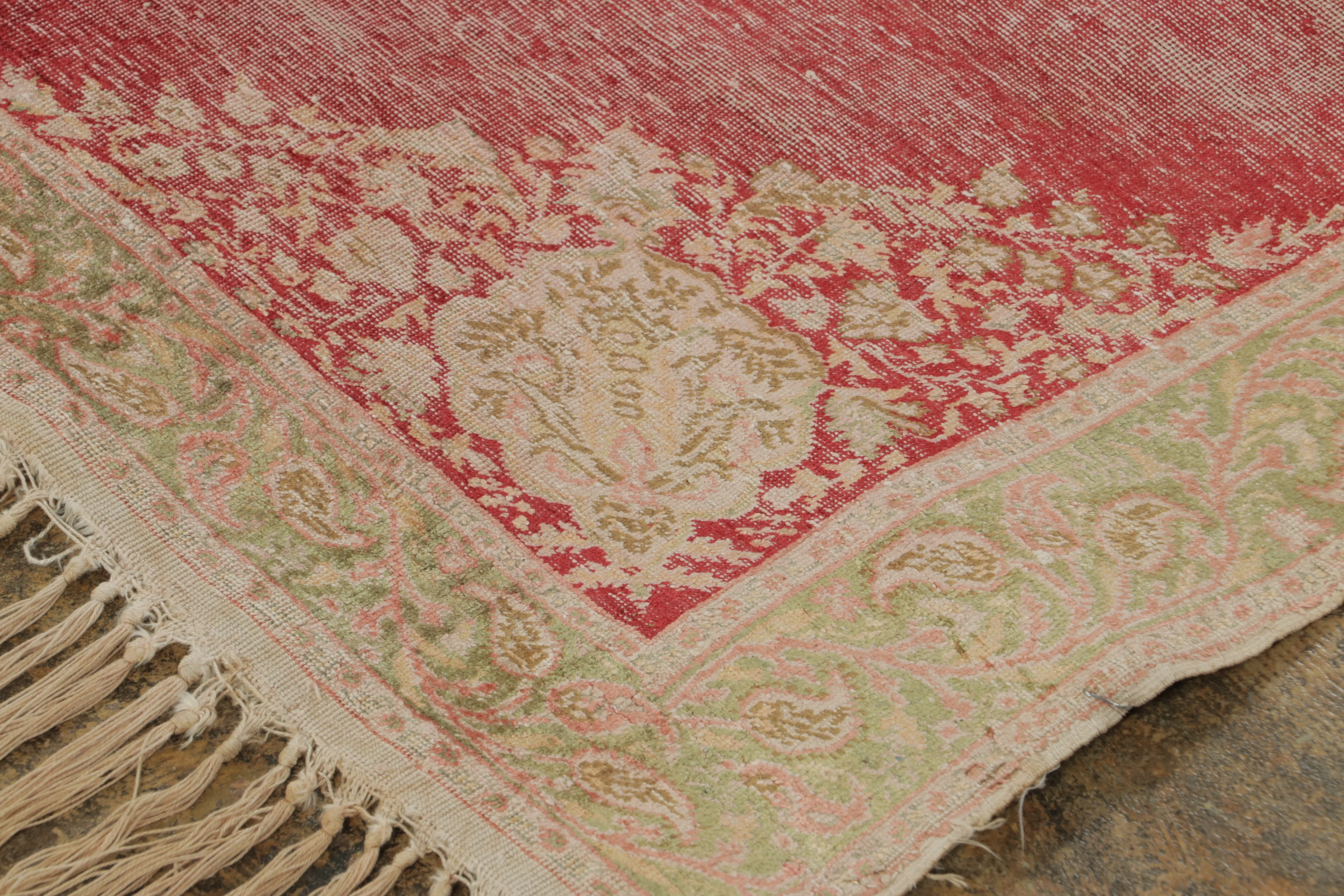 Vintage Anatolian Distressed Square Rug
