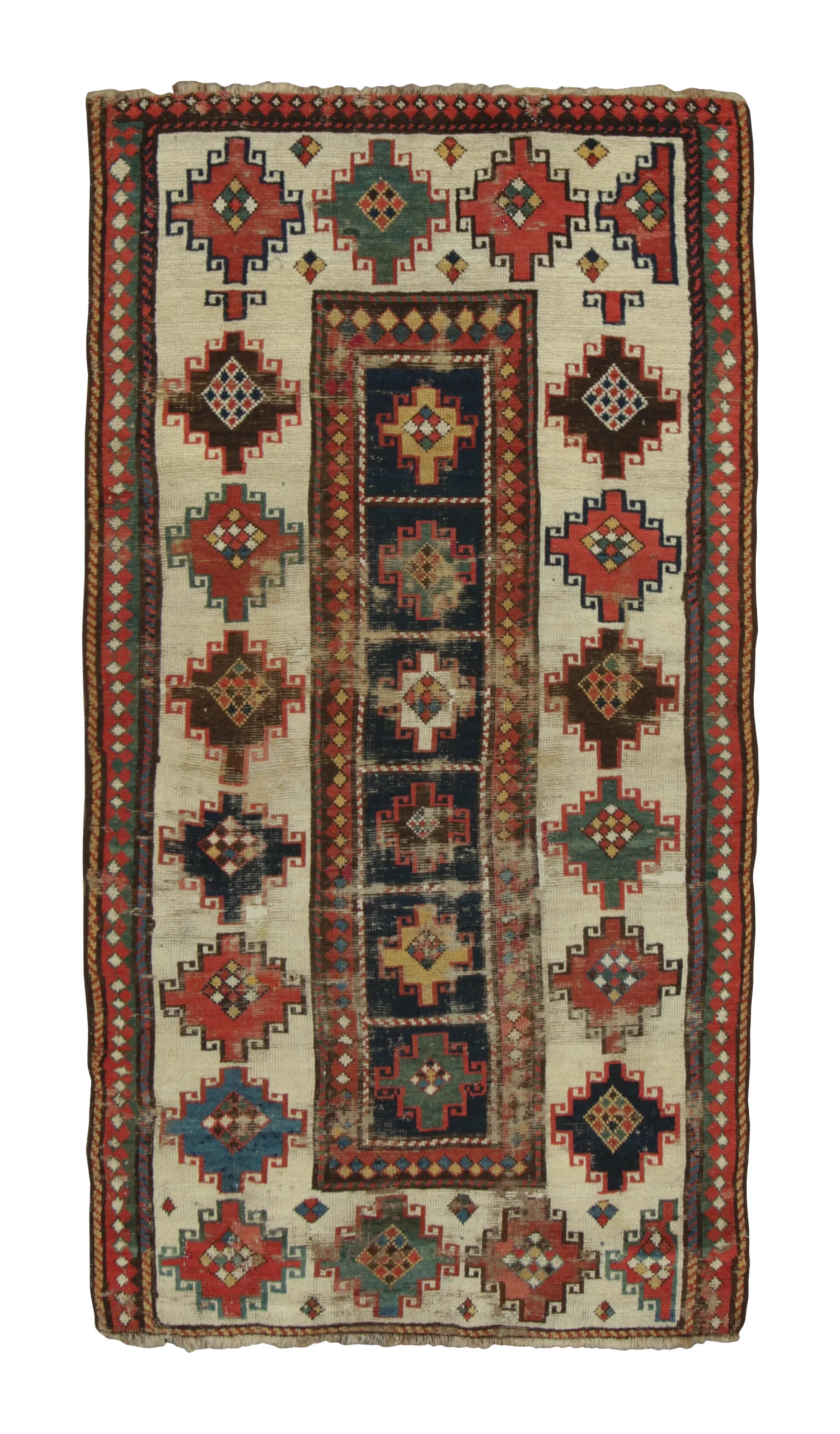 Vintage Anatolian Geometric Rug