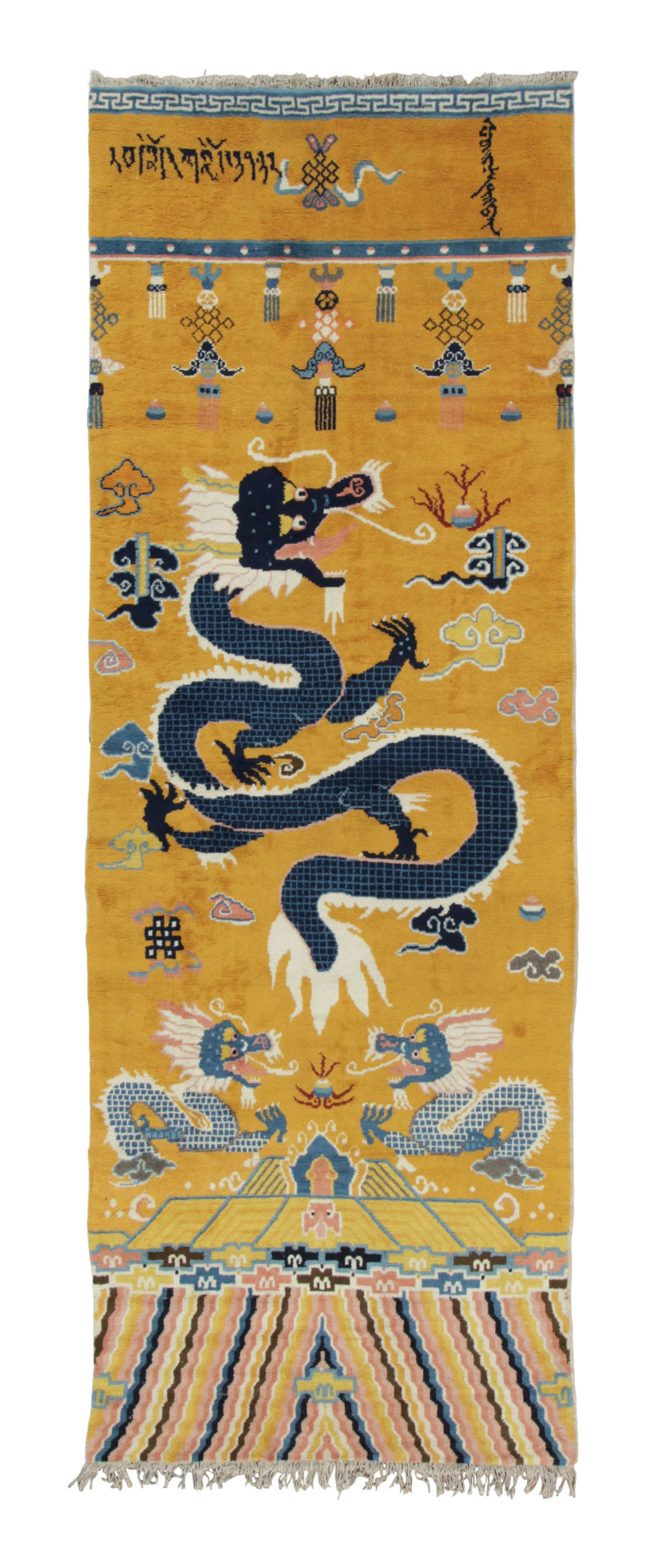 Antique Chinese Ningxia Pillar Runner