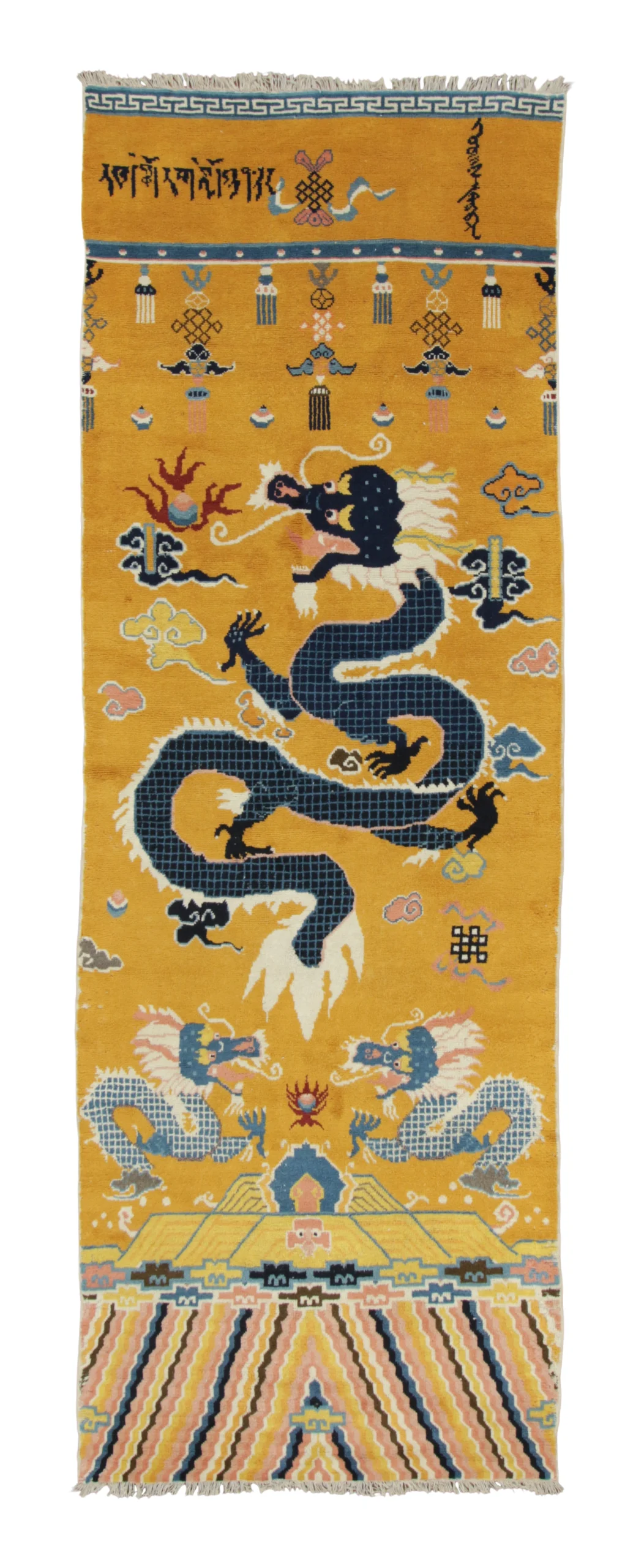 Antique Chinese Ningxia Pillar Runner