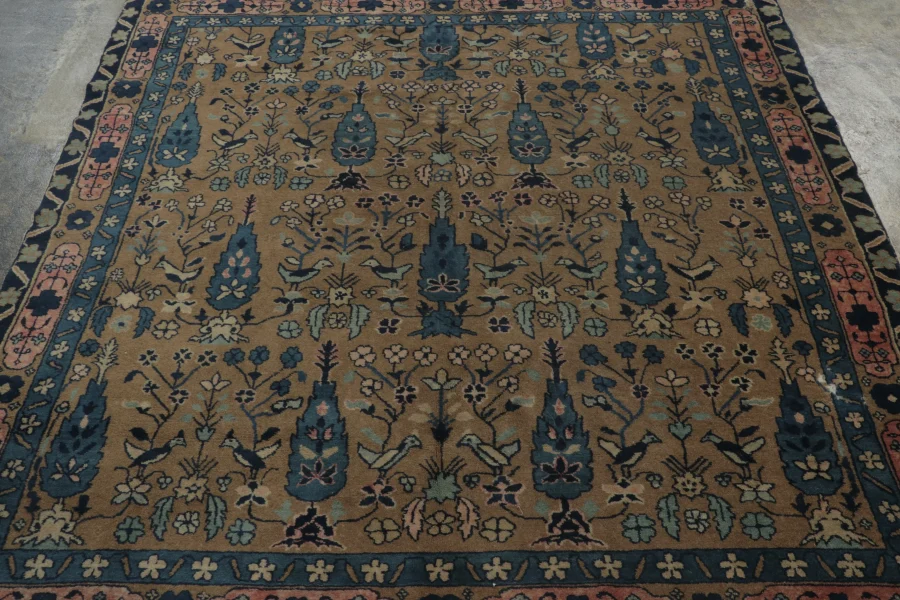 Antique Square Chinese Ningxia Rug Pair
