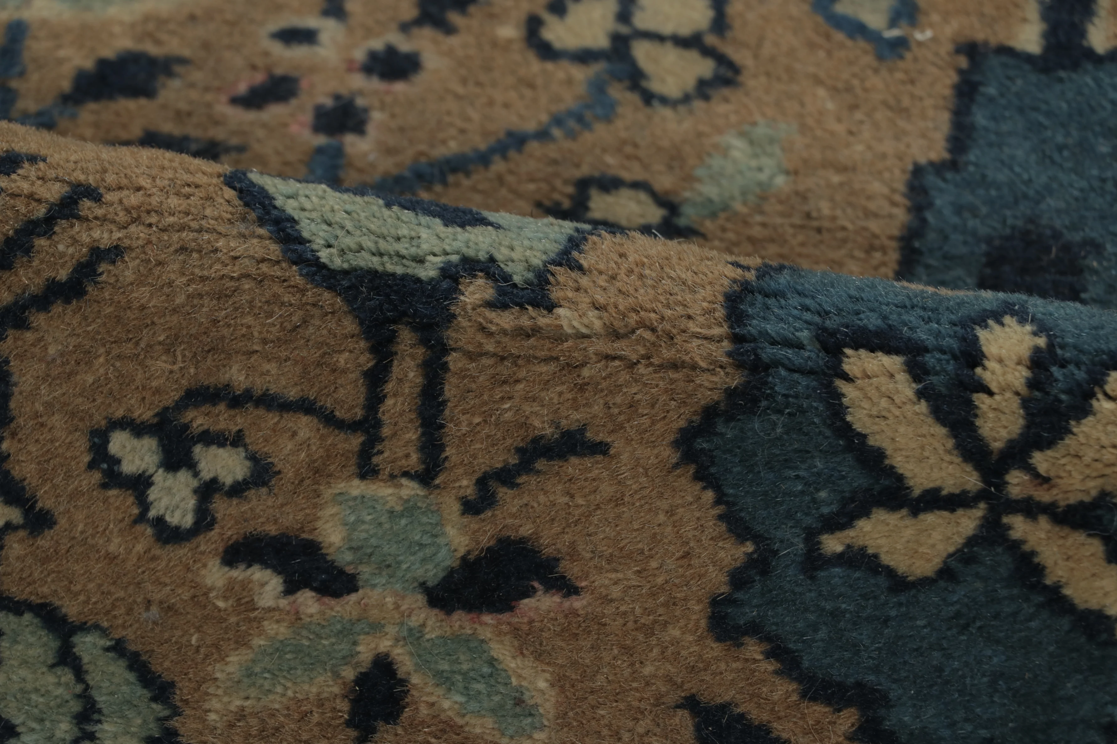 Antique Square Chinese Ningxia Rug Pair