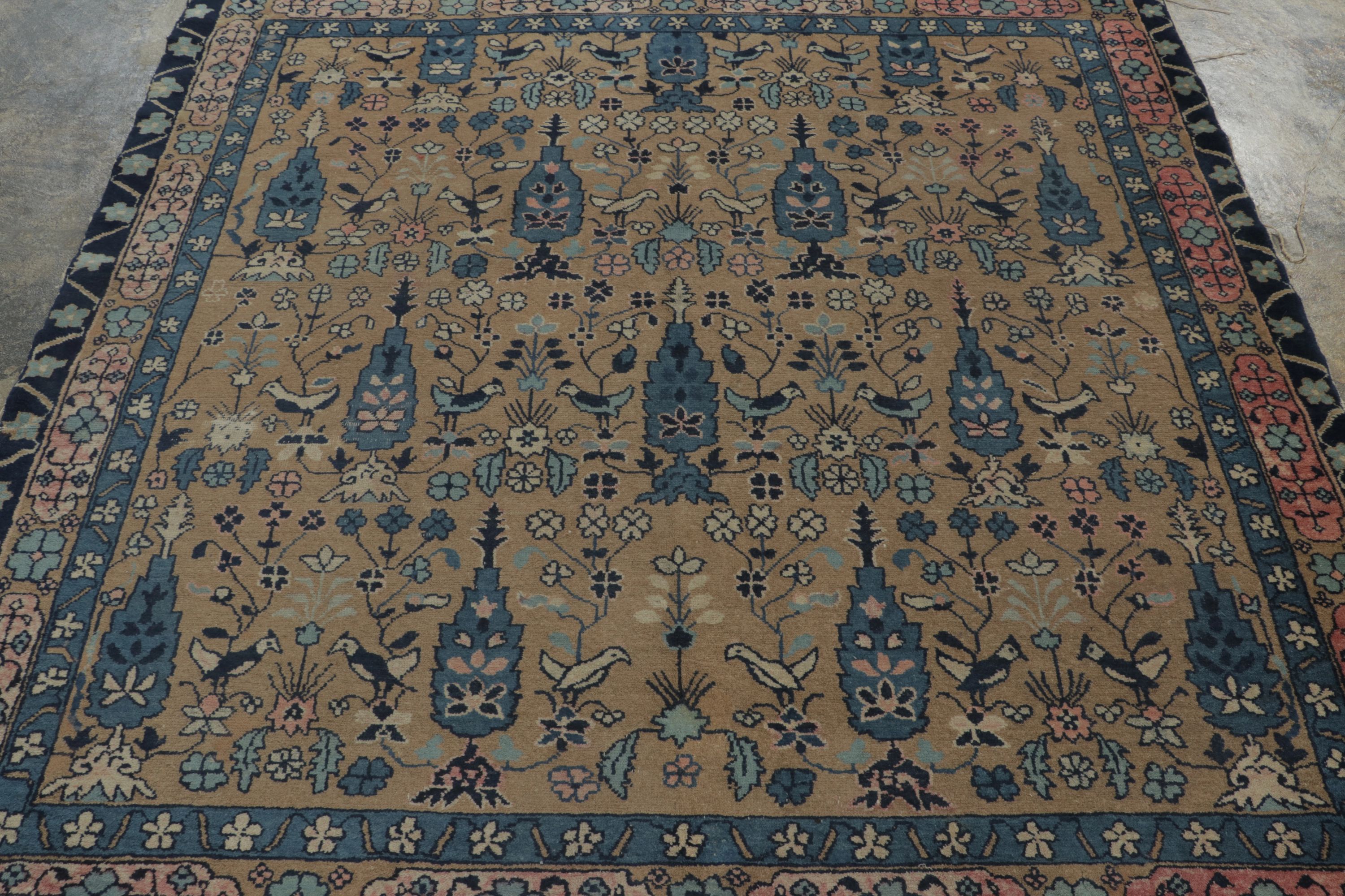 Antique Chinese Square Ningxia Rug Pair