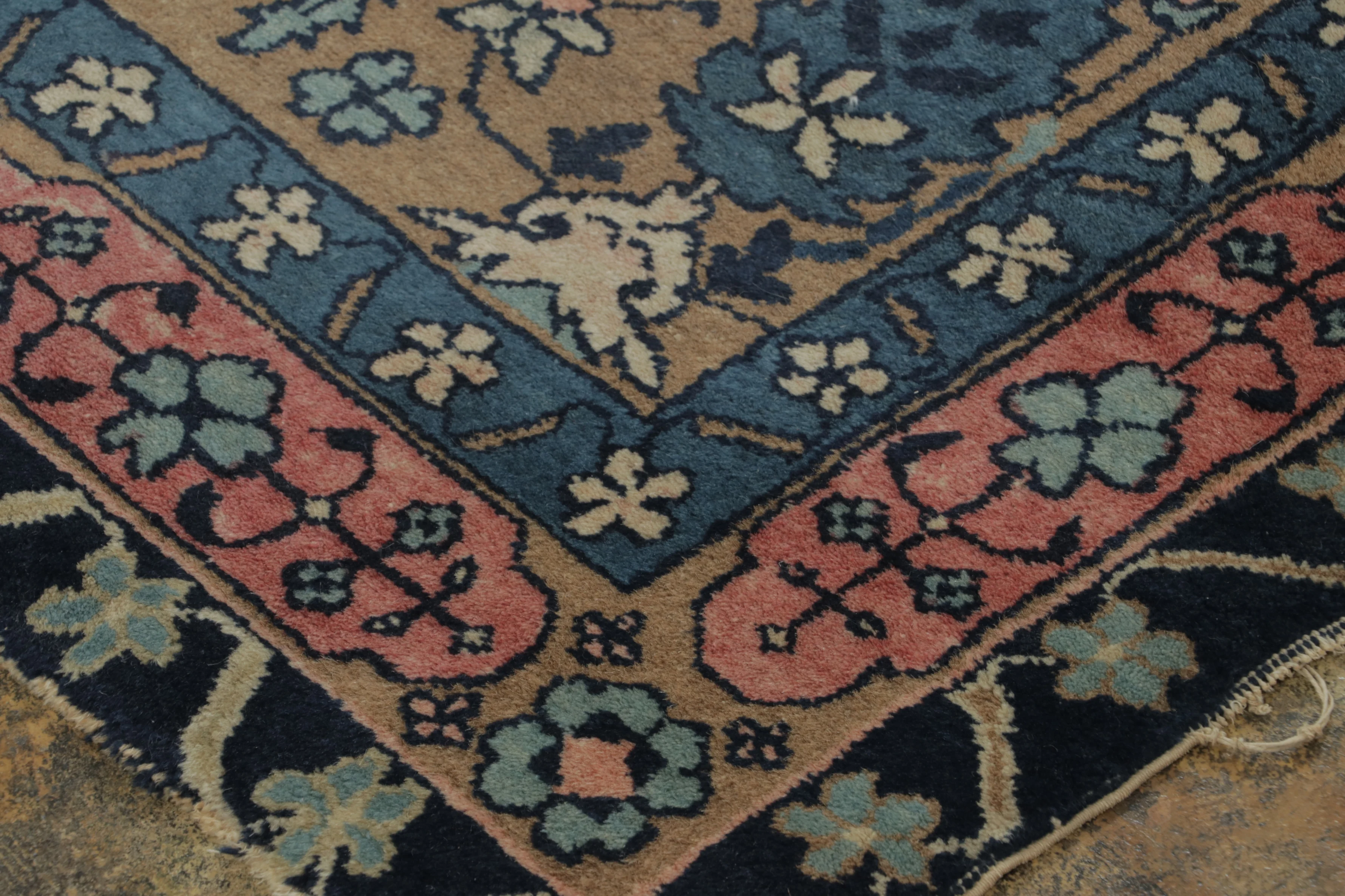 Antique Chinese Square Ningxia Rug Pair