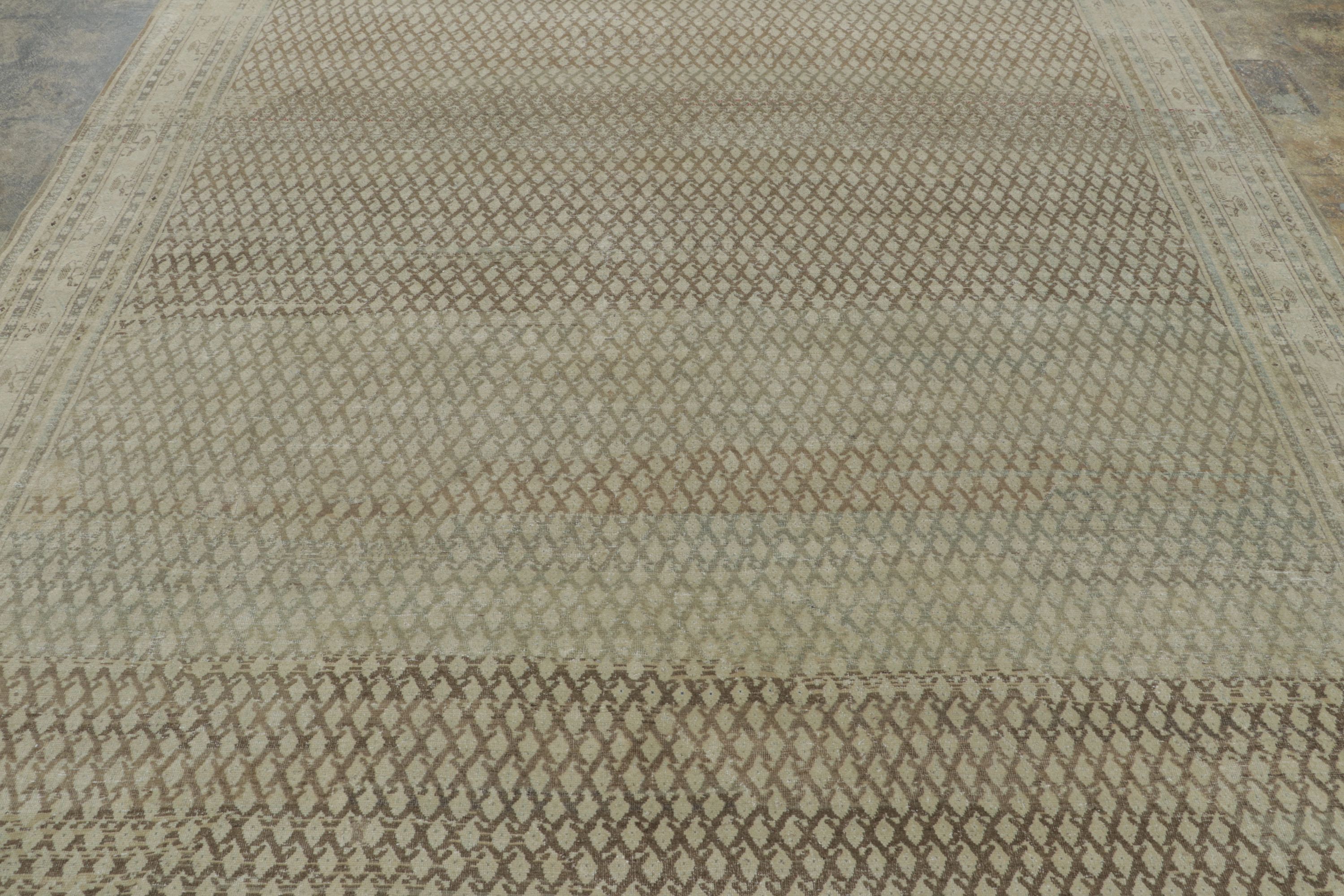 Antique Distressed Saraband Rug