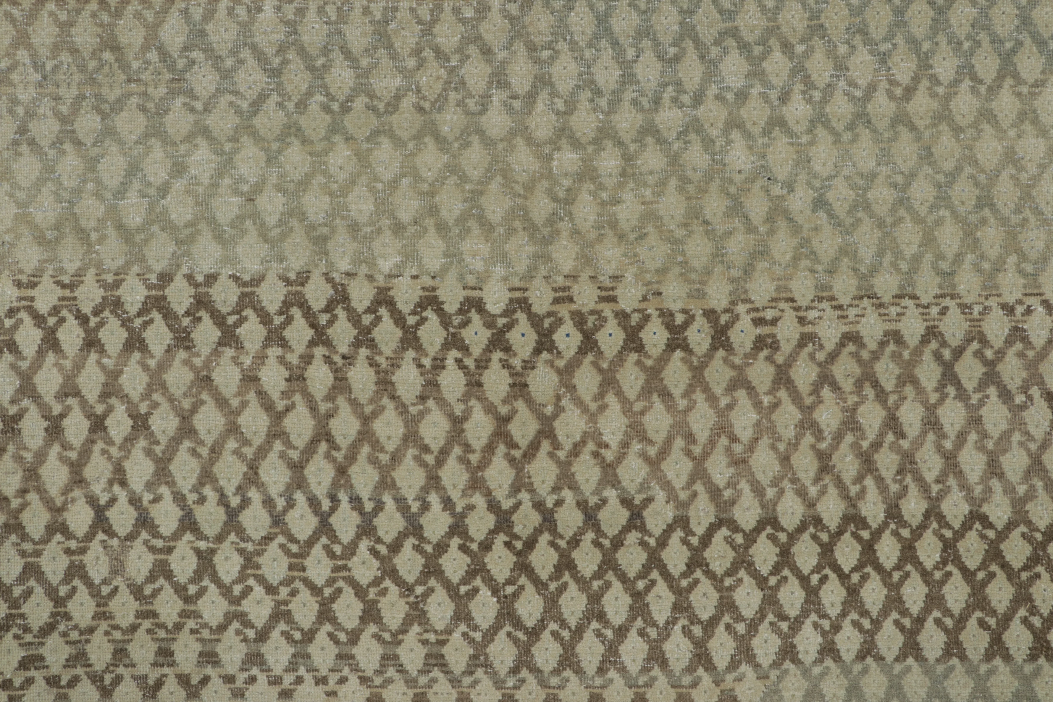 Antique Distressed Saraband Rug