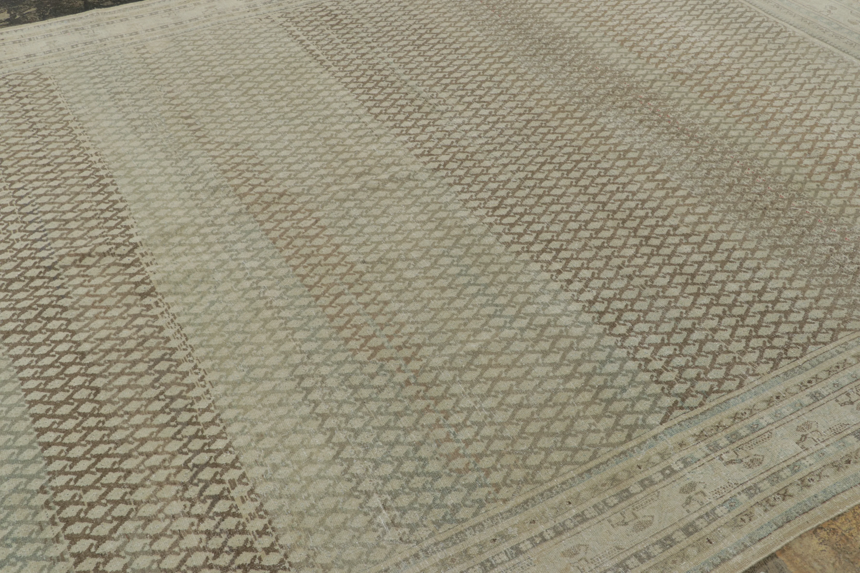 Antique Distressed Saraband Rug