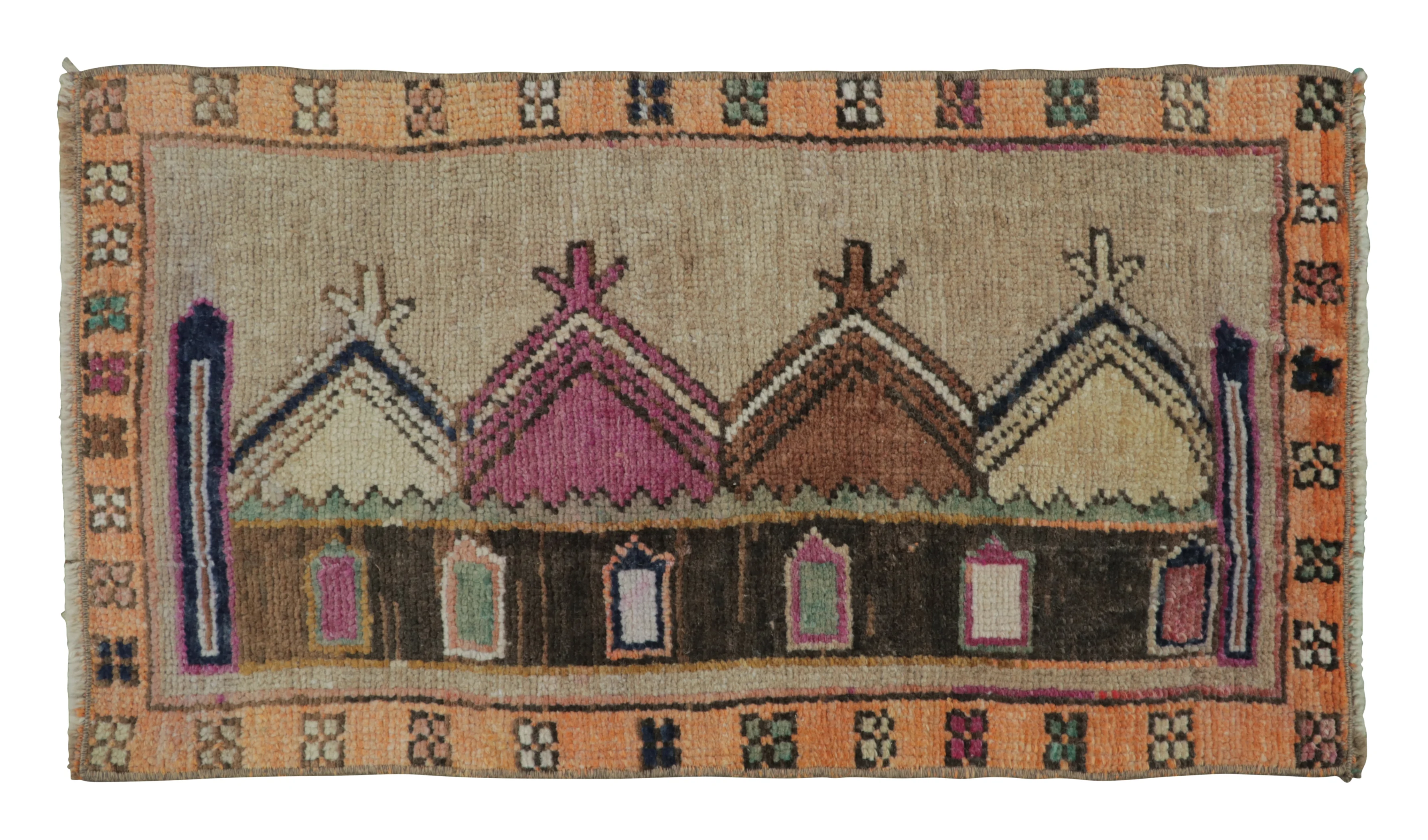 Vintage Turkish Gift Sized Rug